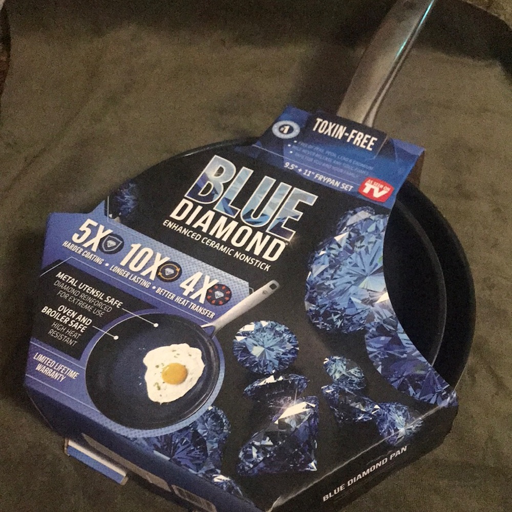 Blue Diamond Frypan Set